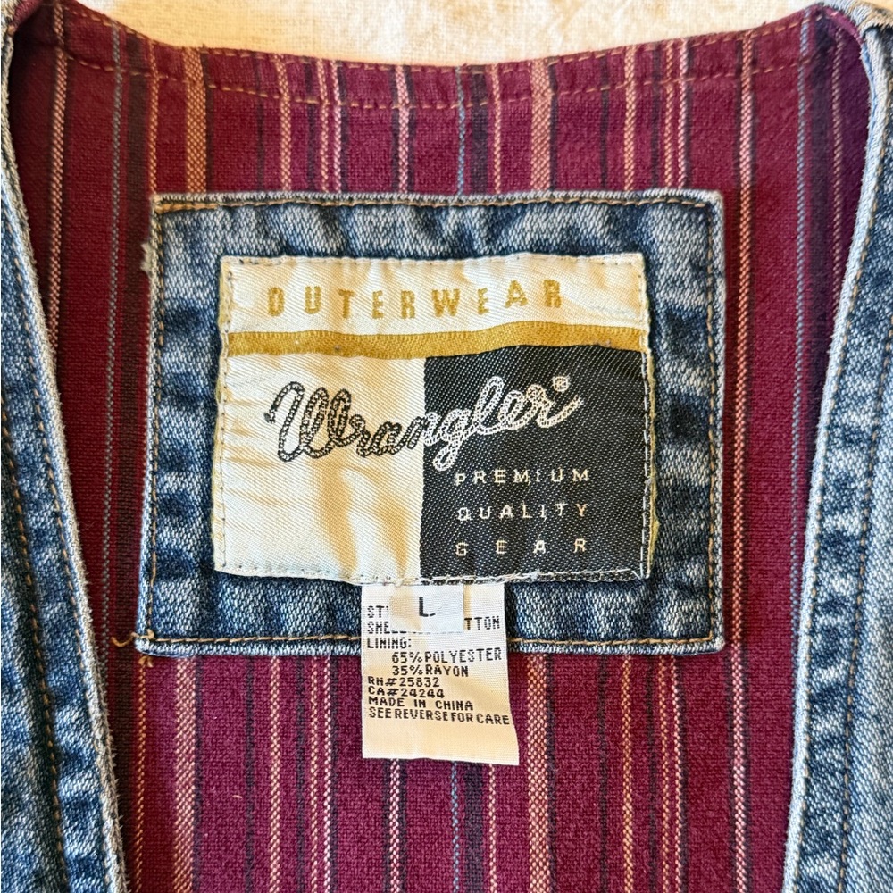 VINTAGE Wrangler OUTERWEAR Western Vest - Picture 6 of 6